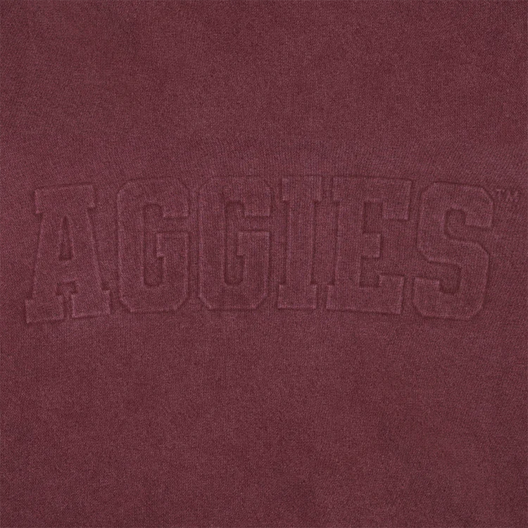 Texas A&M Embossed Washed Hoodie - Image 5