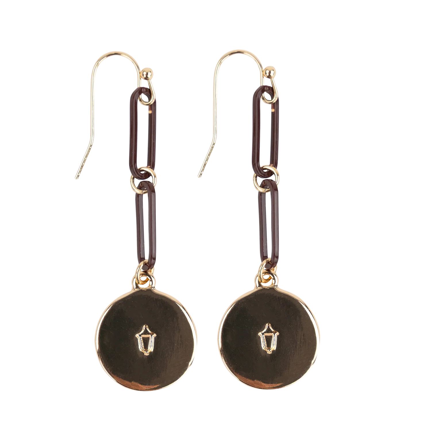 Texas A&M Emerson Street Azalea Paperclip Chain Earrings - Image 2
