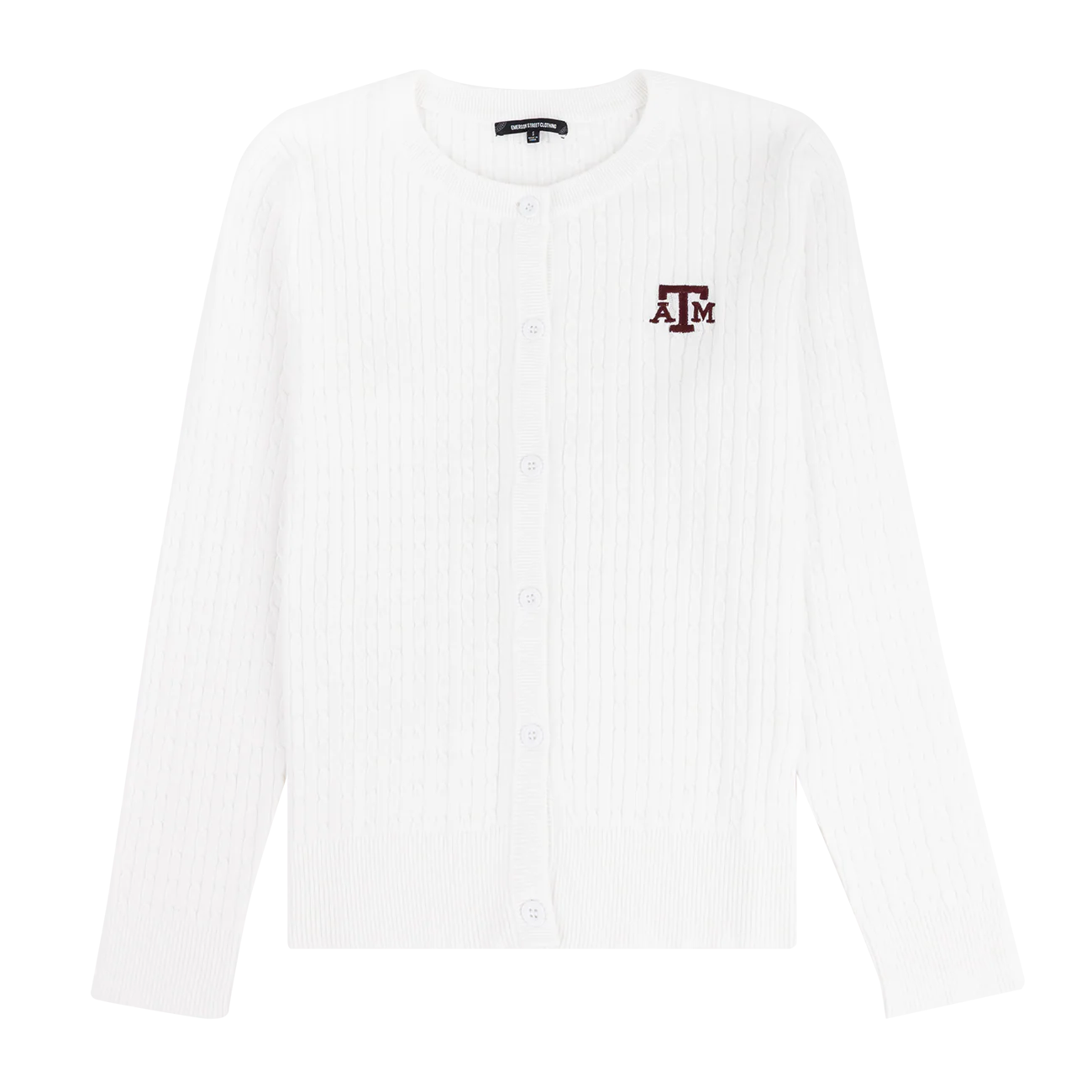 Texas A&M Emerson Street Naples Cable Knit Cardigan