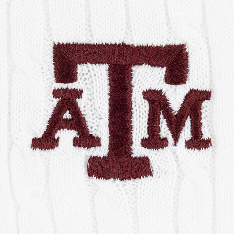 Texas A&M Emerson Street Naples Cable Knit Cardigan - Image 3