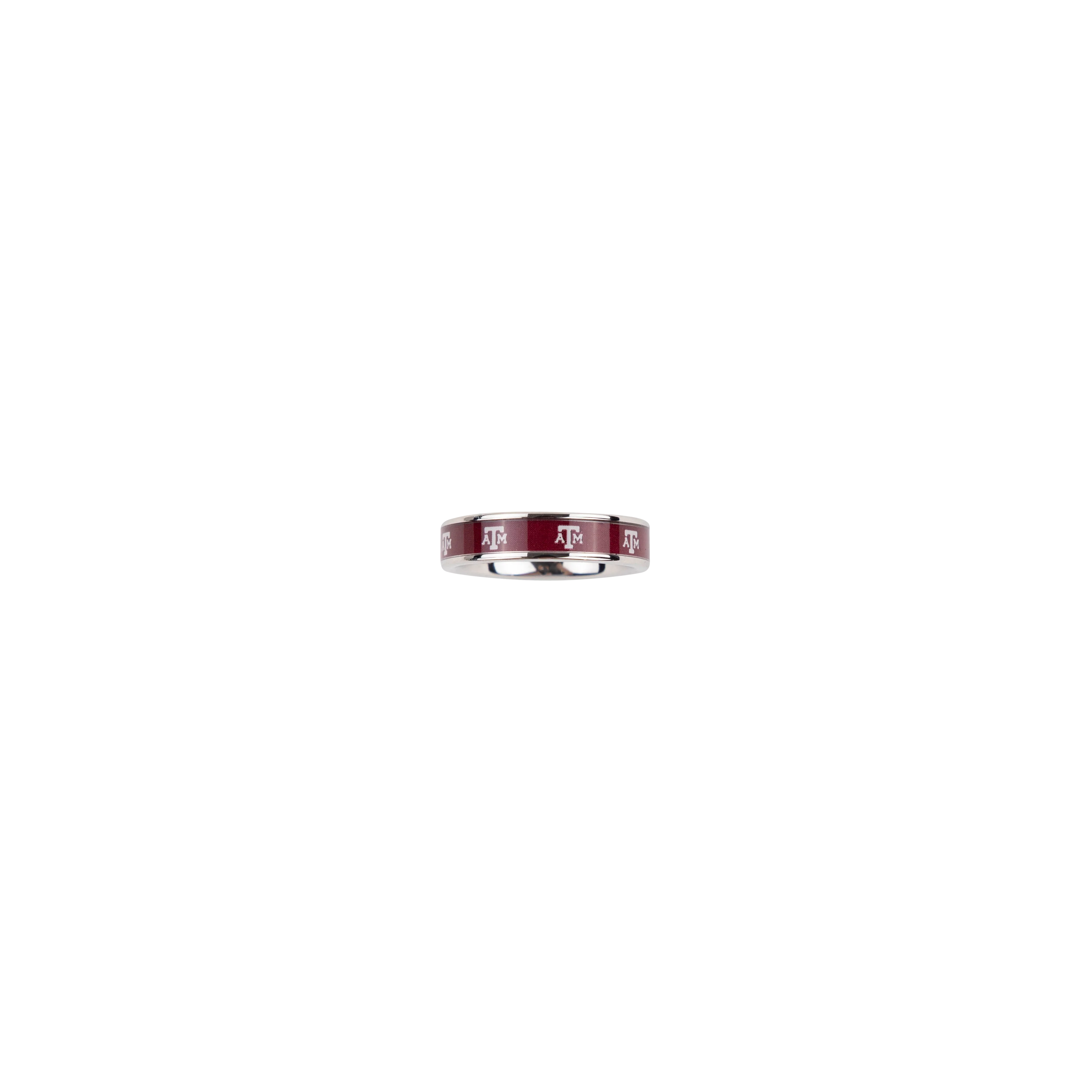 Texas A&M Fan Drip Ladies Stainless Steel Ring