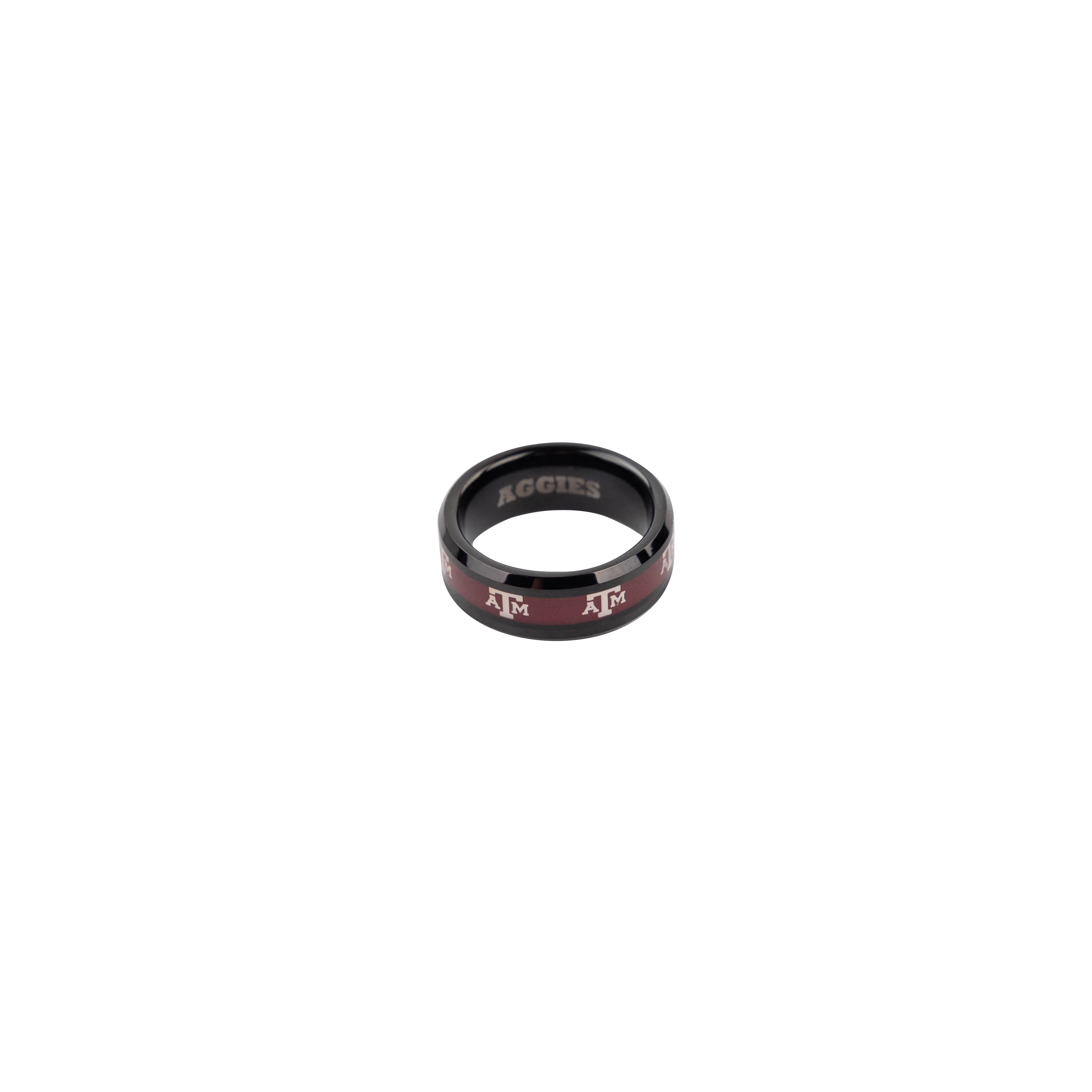 Texas A&M Fan Drip Men's Tungsten Ring - Image 4