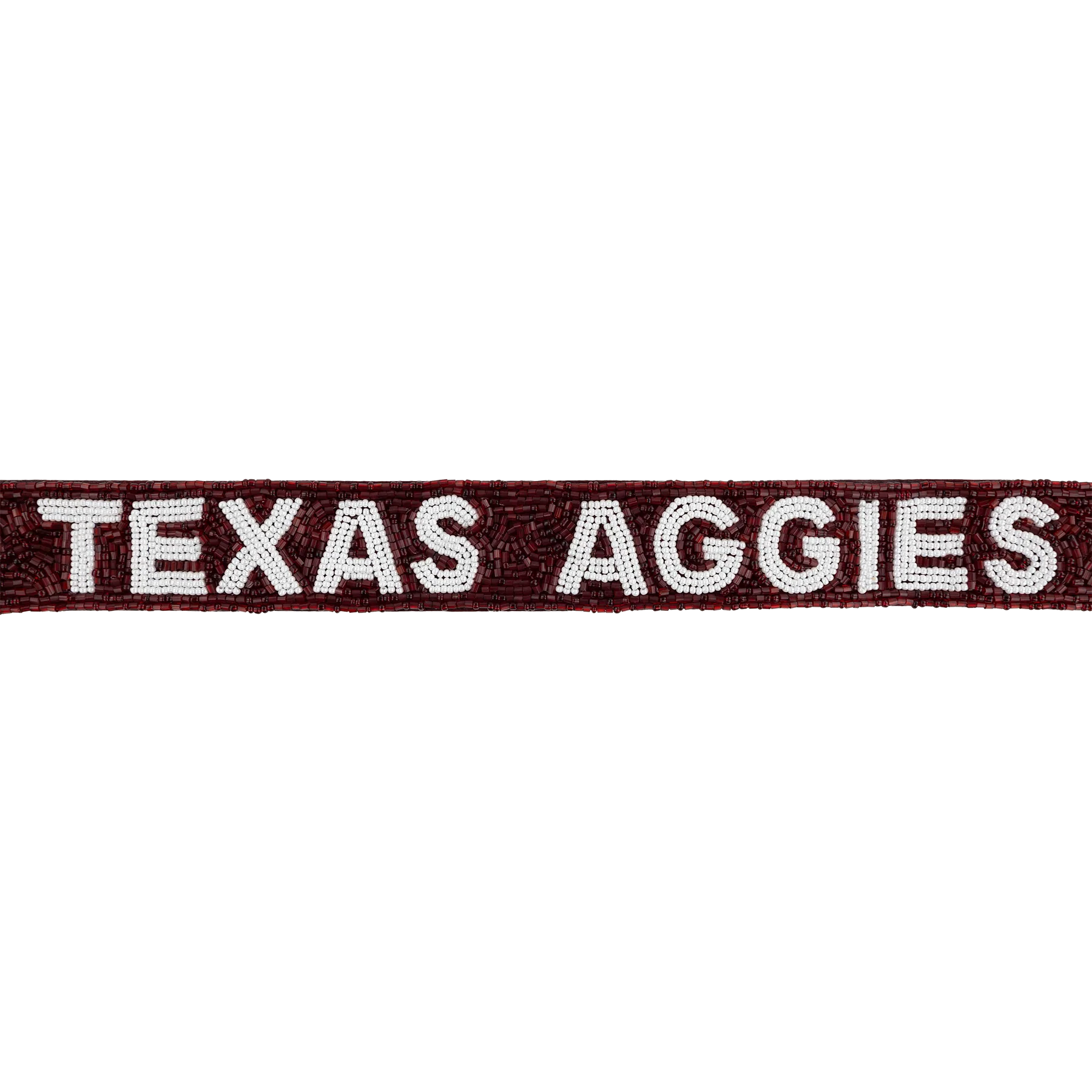 Texas A&M Fan Glam Star Skinny Beaded Purse Strap - Maroon - Image 2