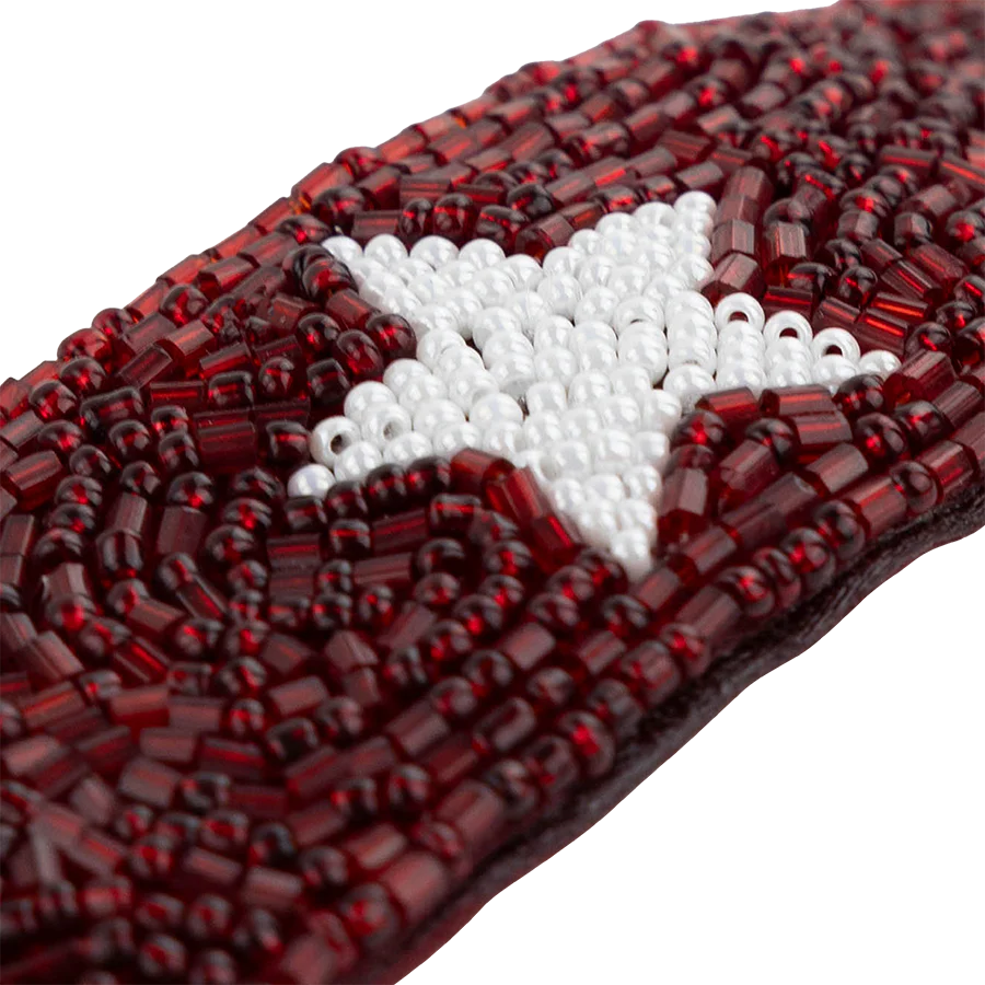 Texas A&M Fan Glam Star Skinny Beaded Purse Strap - Maroon - Image 4
