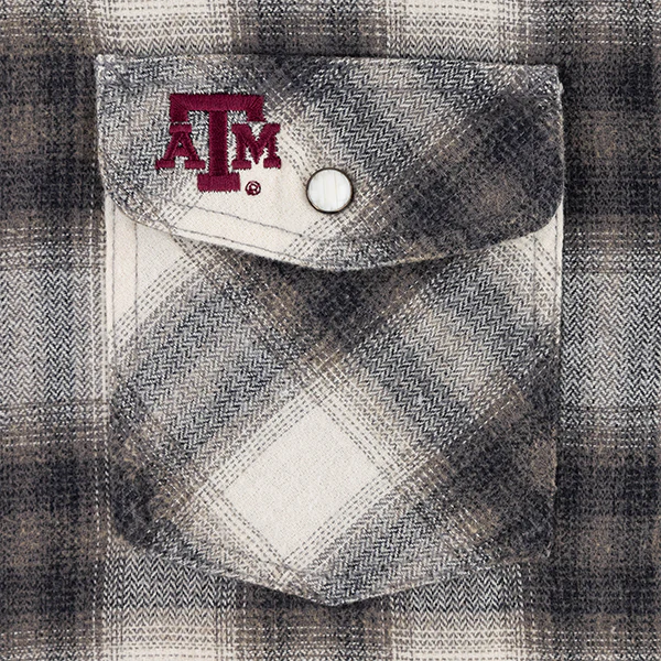 Texas A&M Flag & Anthem Alma Long Sleeve Vintage Wash Flannel - Image 3