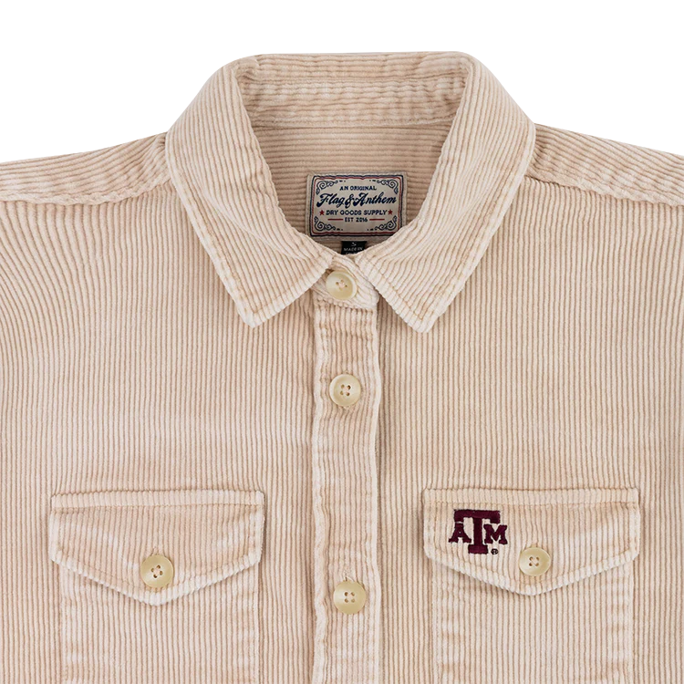 Texas A&M Flag & Anthem Cayce Double Pocket Corduroy Shirt Jacket - Image 3