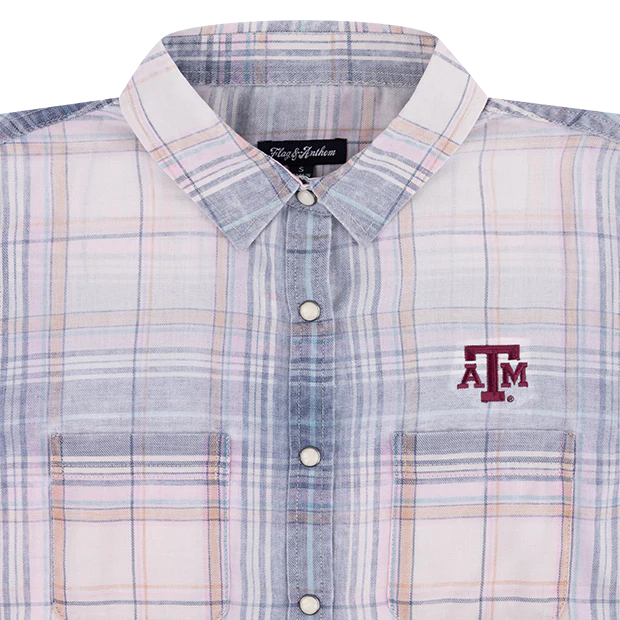Texas A&M Flag & Anthem Marina Double Pocket Vintage Woven Shirt - Image 4