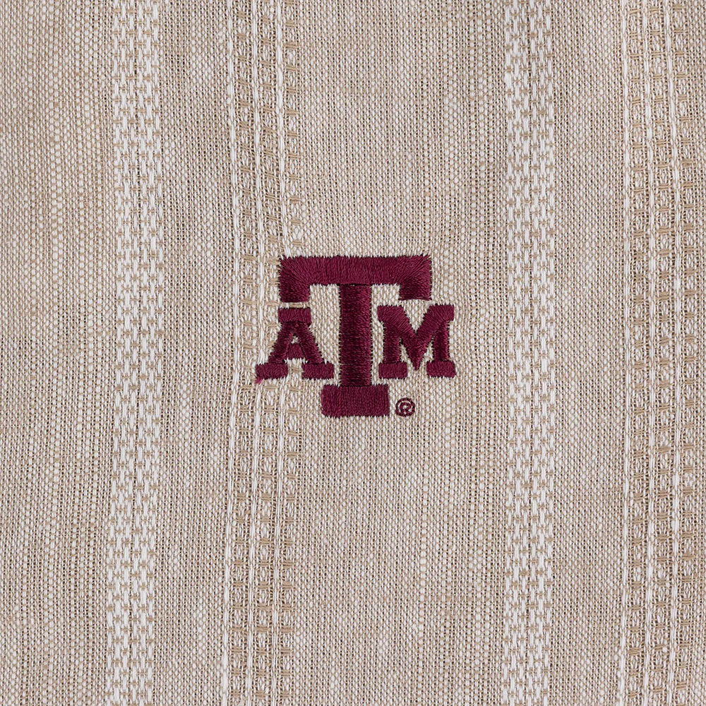Texas A&M Flag & Anthem Oceanside Linen Shirt - Beige - Image 3