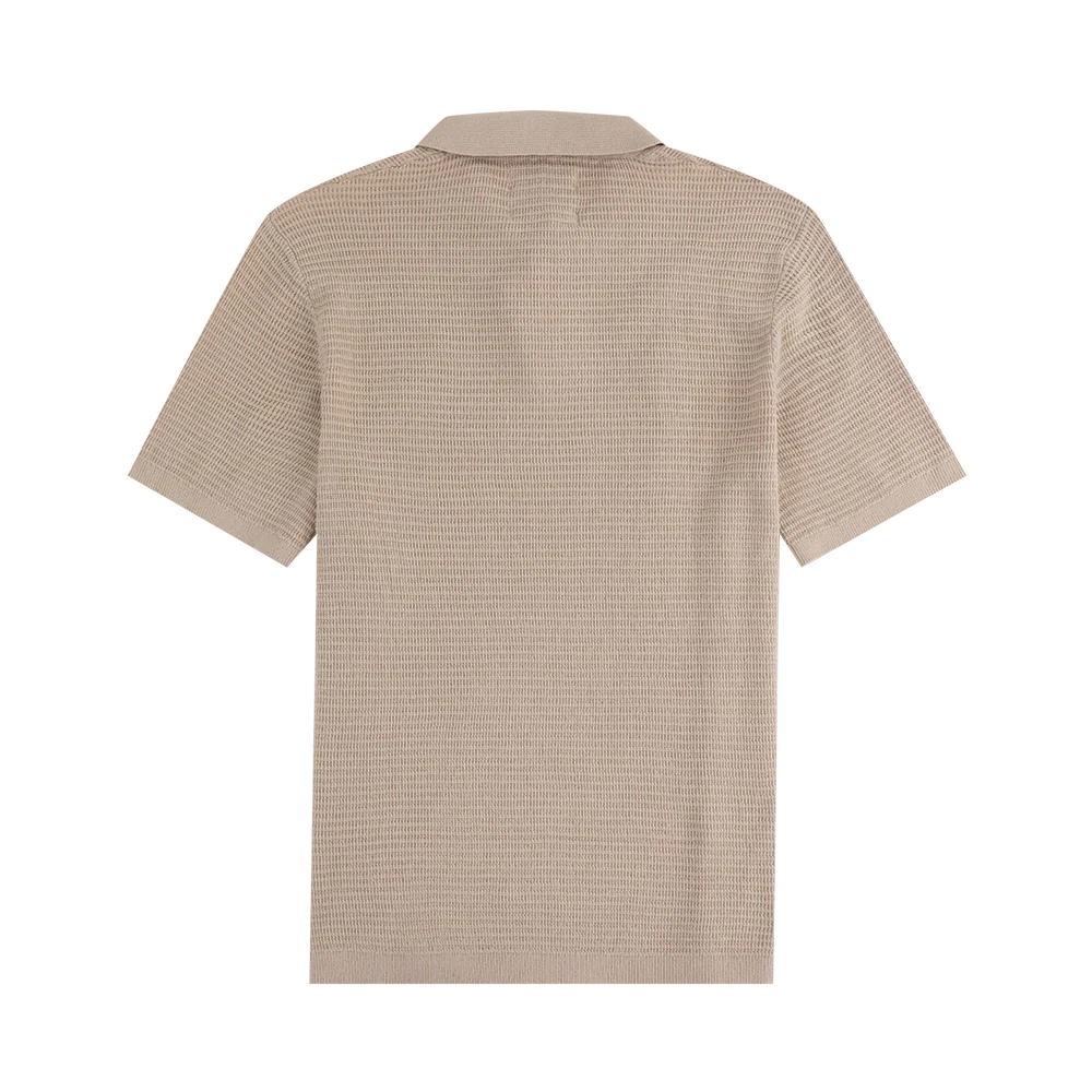 Texas A&M Flag & Anthem Textured Polo - Beige - Image 4