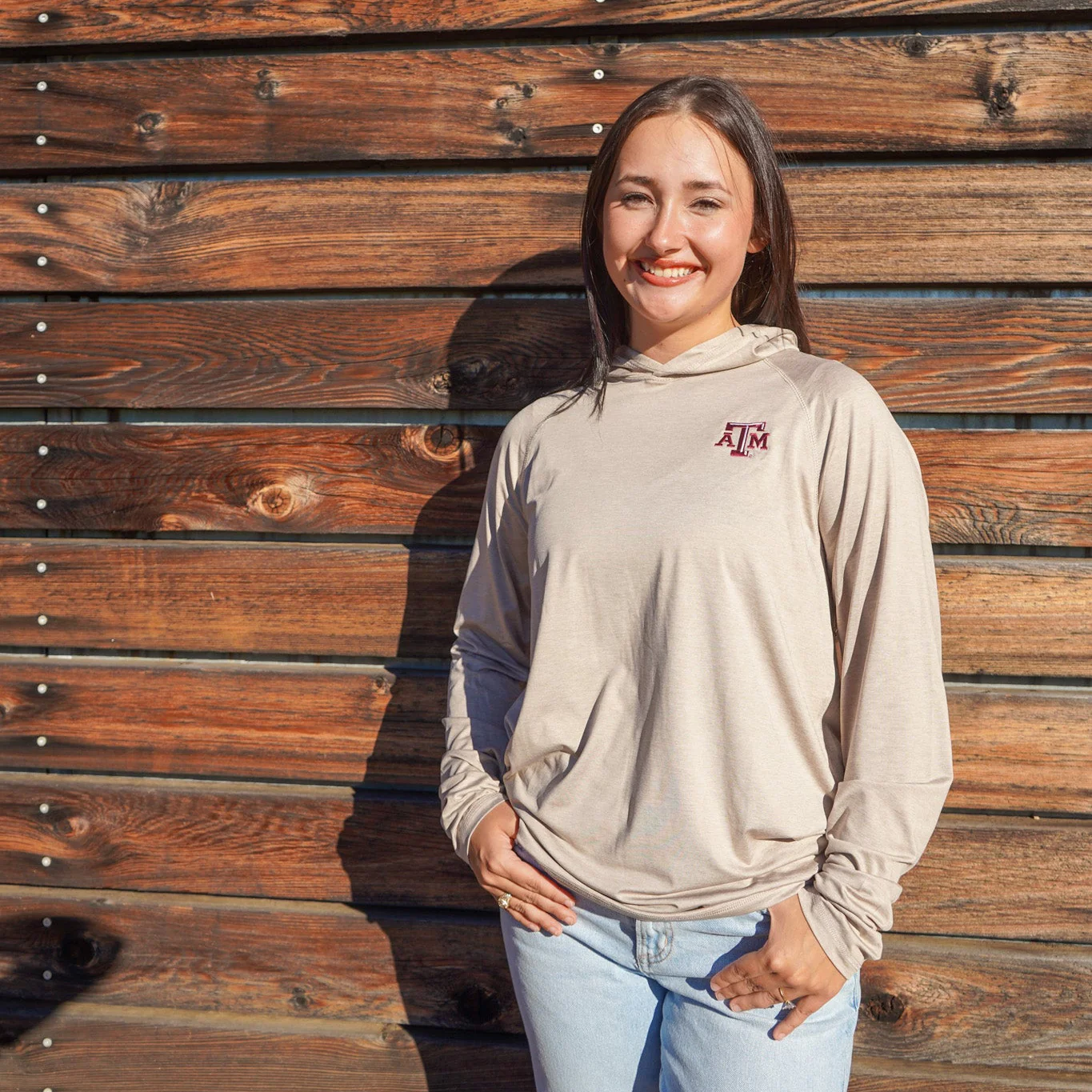 Texas A&M Flag & Anthem Victory Performance Long Sleeve Hoodie - Image 2