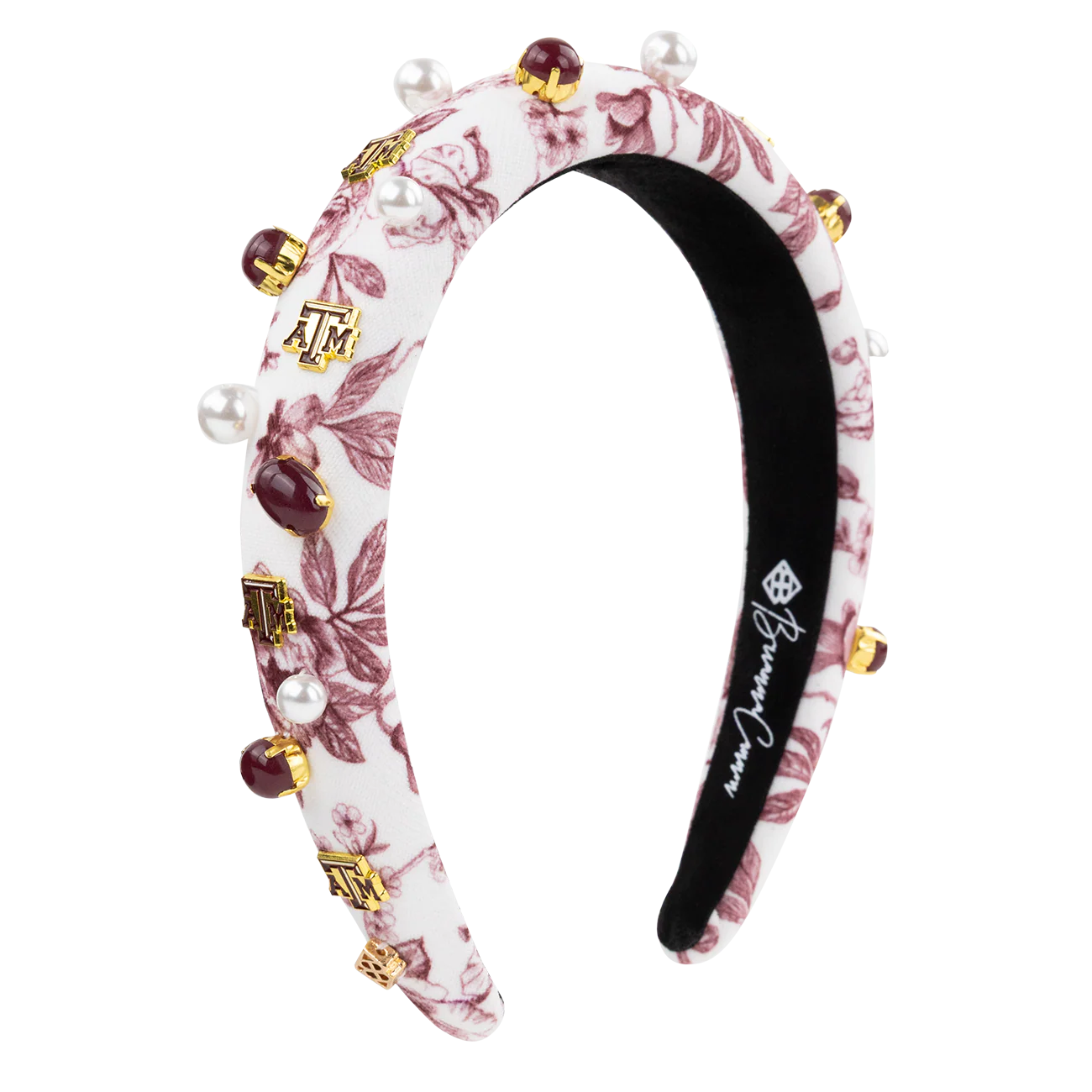 Texas A&M Floral Toile Logo Headband