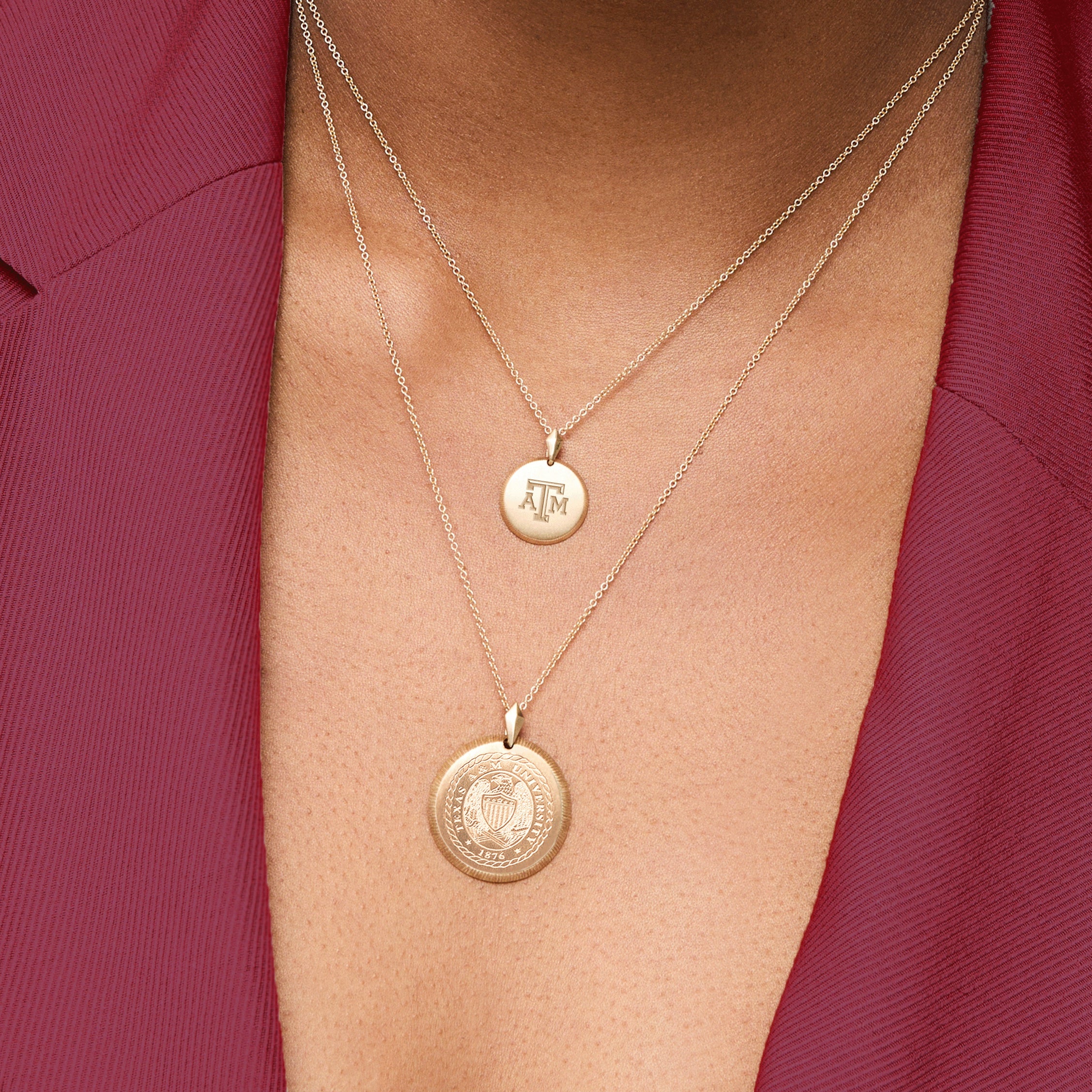 Texas A&M Kyle Cavan Florentine Logo Necklace - Image 2