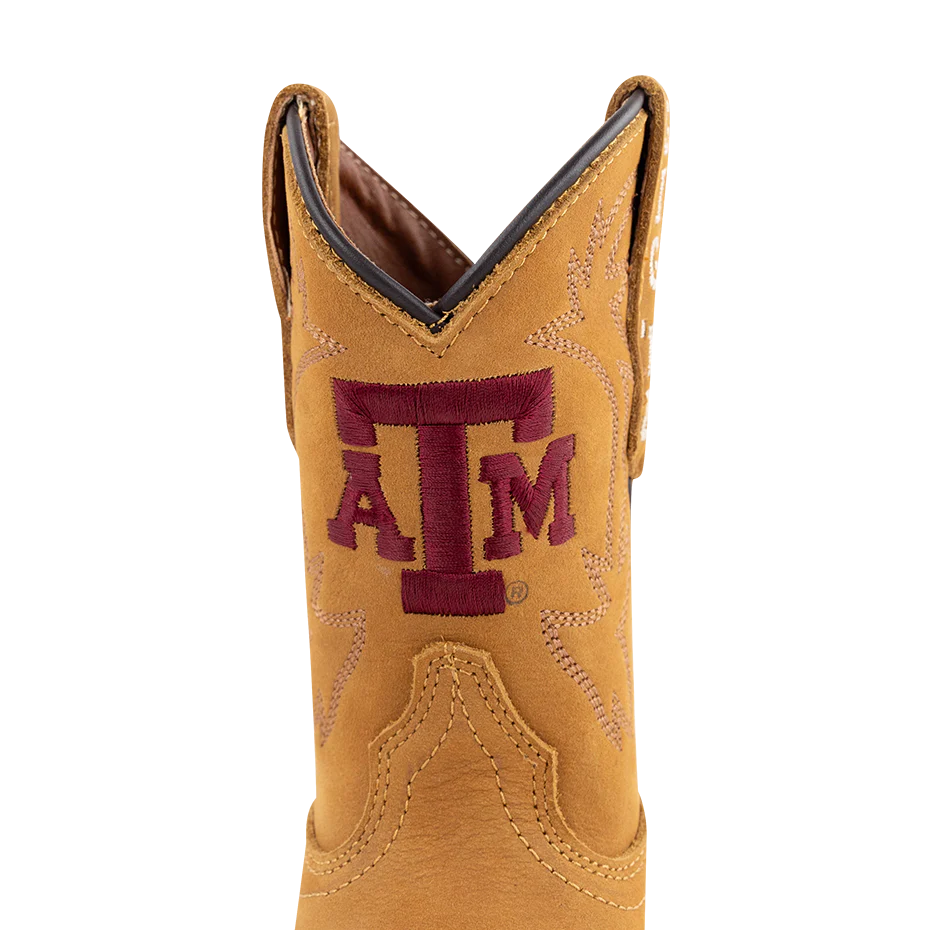 Texas A&M Gameday Boots The Boden Kids Boot - Brown - Image 3
