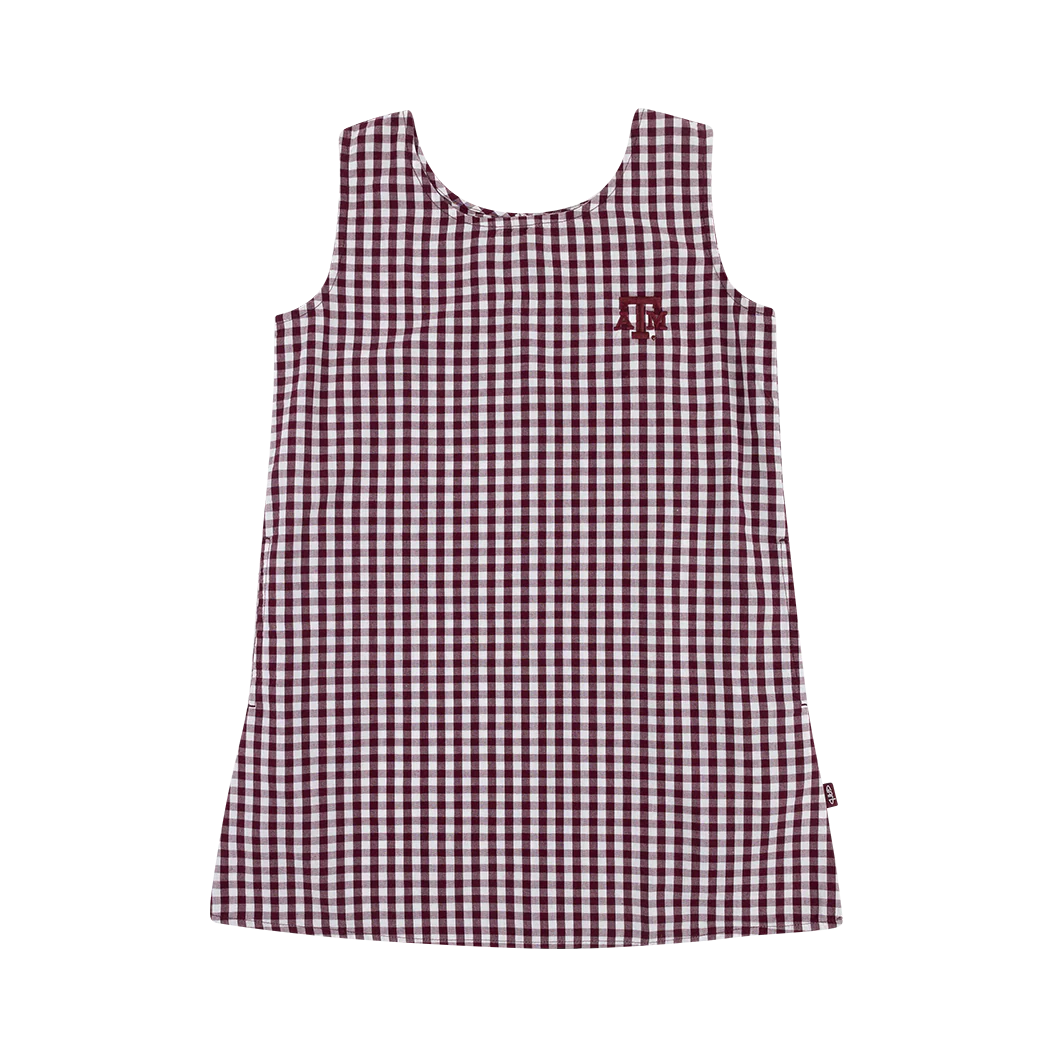 Texas A&M Garb Gingham Shift Dress - Maroon