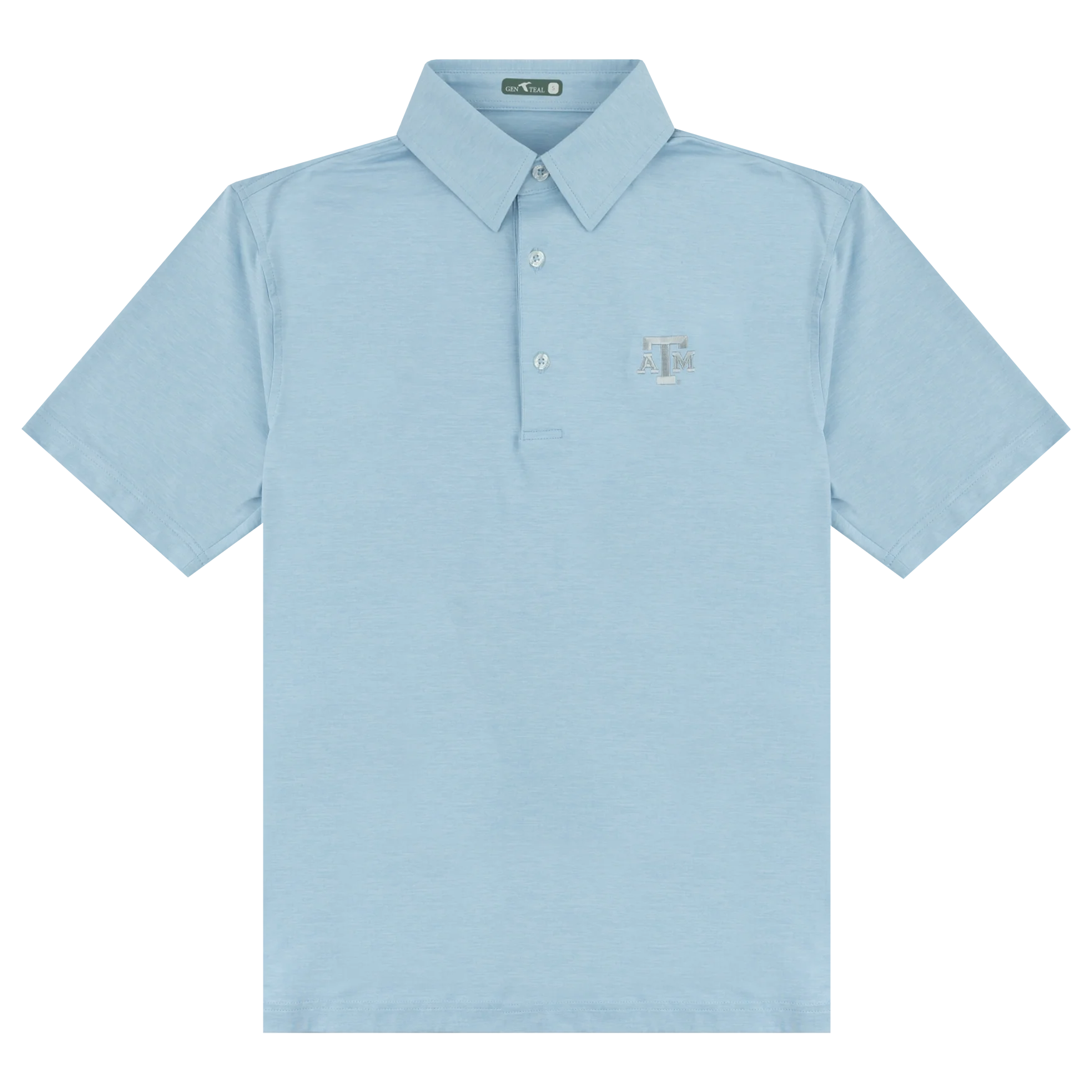 Texas A&M Gen Teal Heathered Brr Performance Polo