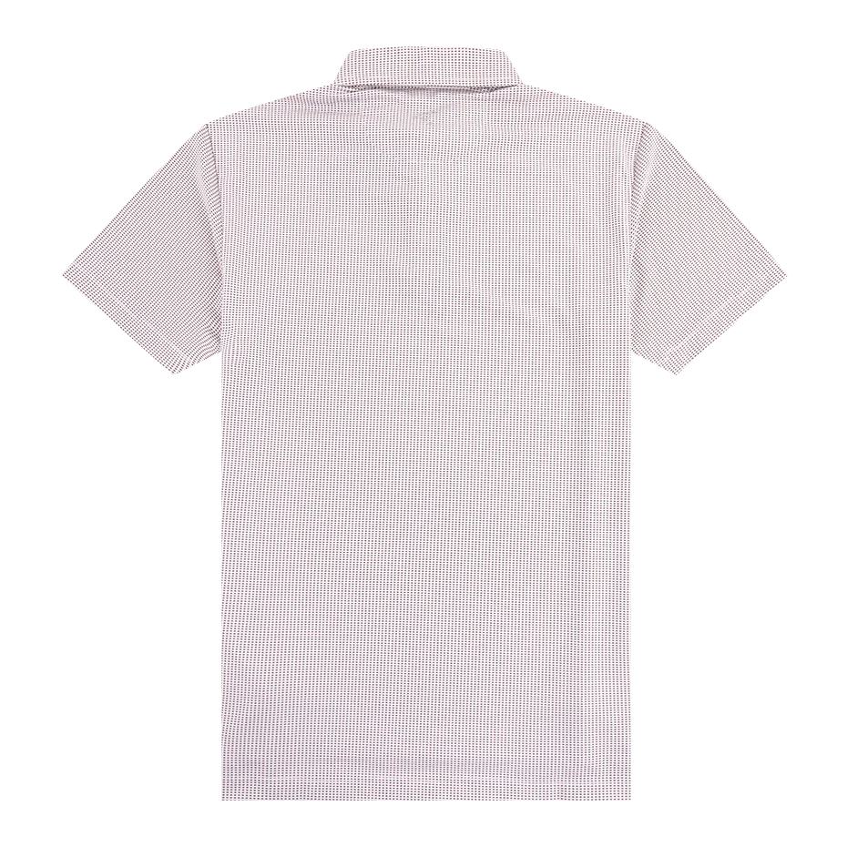 Texas A&M GenTeal Jacquard Pattern Polo - Maroon - Image 2