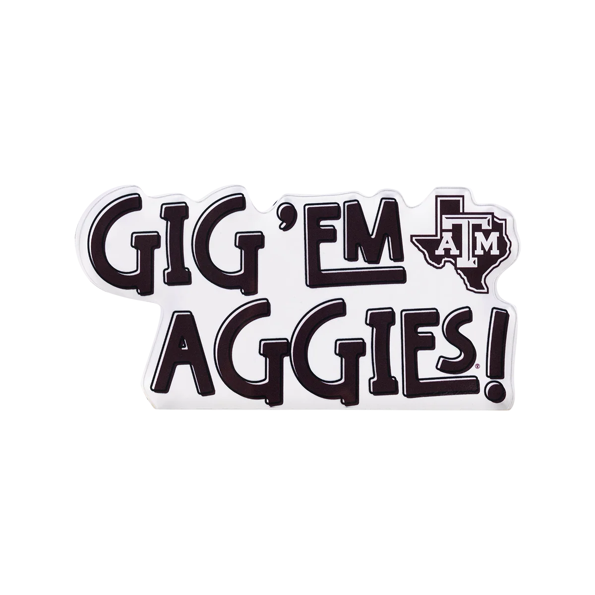 Texas A&M Gig'em Aggies Acrylic Block