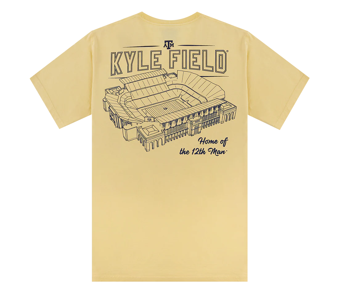 Texas A&M Gildan Kyle Field T-Shirt - Yellow