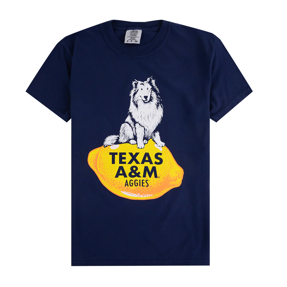 Texas A&M Comfort Colors Lemon Noon Reveille T-Shirt - Blue
