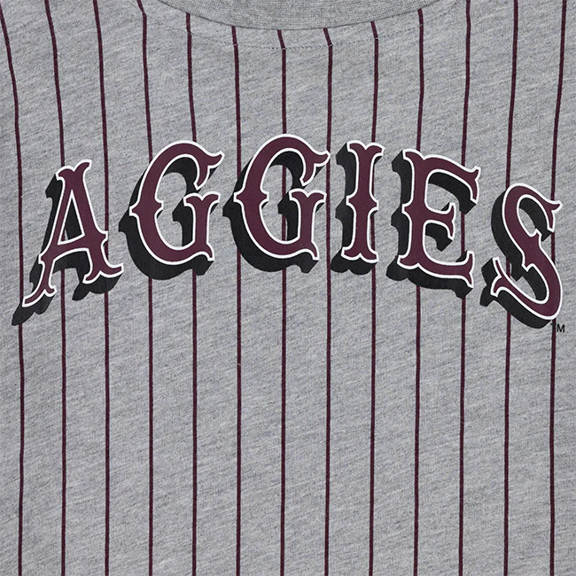 Texas A&M Grey Striped Youth Tee - Image 4