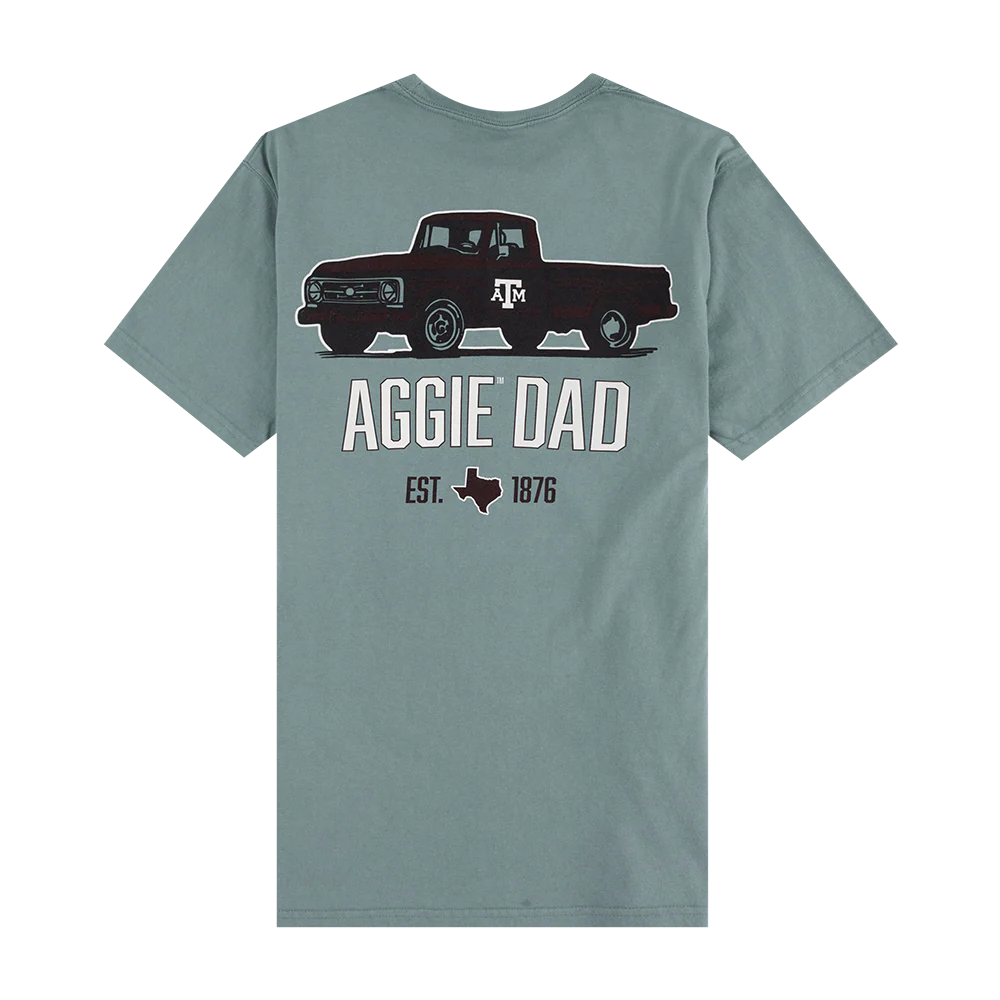 Texas A&M Hanes Aggie Dad Truck T-Shirt - Green
