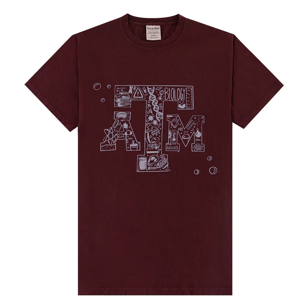 Texas A&M Hanes Biology T-Shirt - Maroon