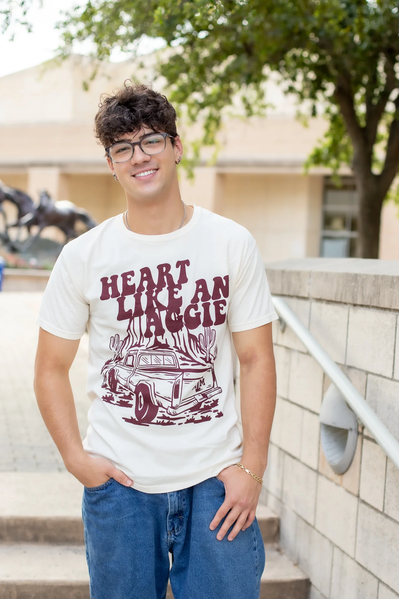 Texas A&M Heart Like an Aggie T-Shirt - Image 2