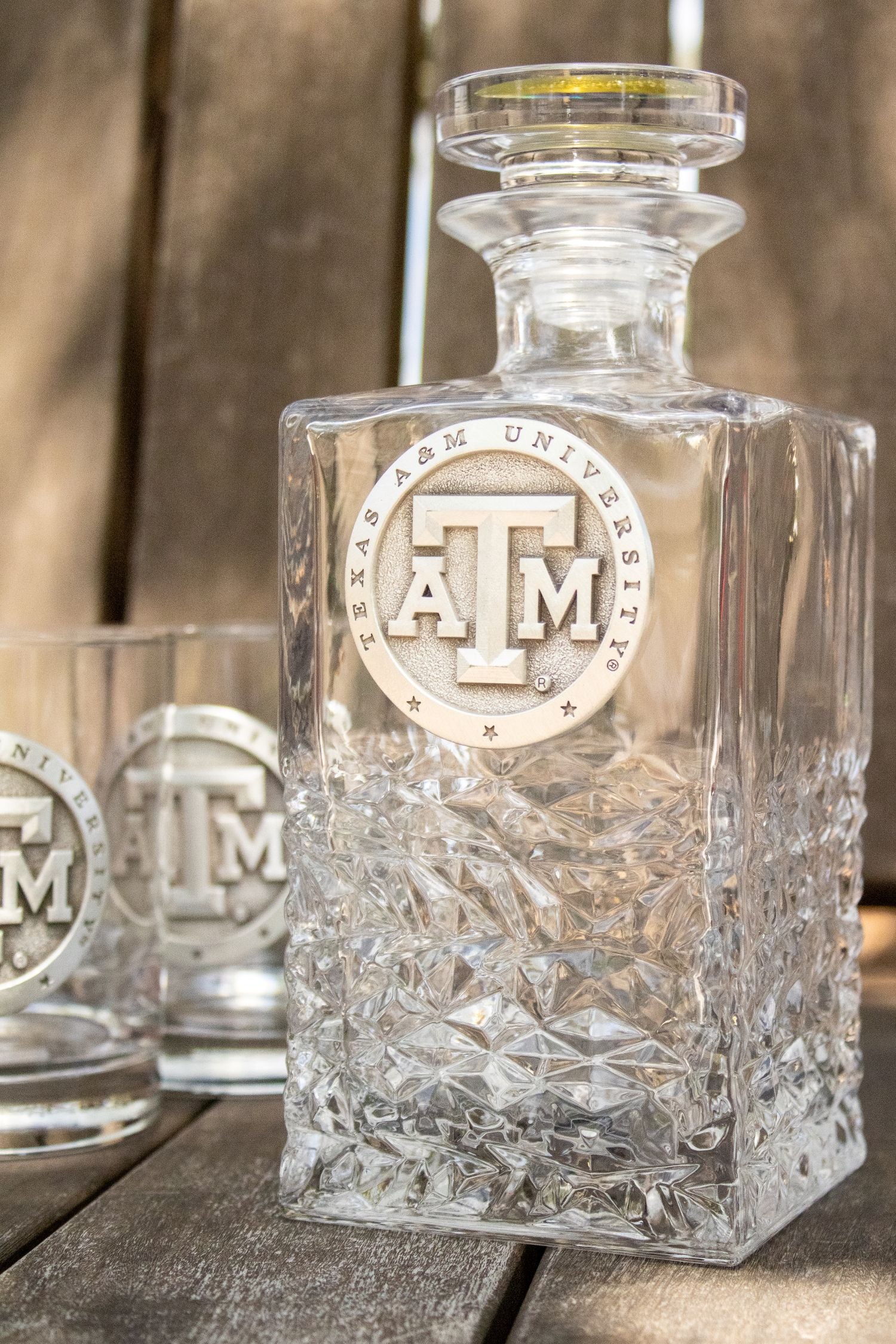 Texas A&M Heritage Square Decanter - Clear - Image 2