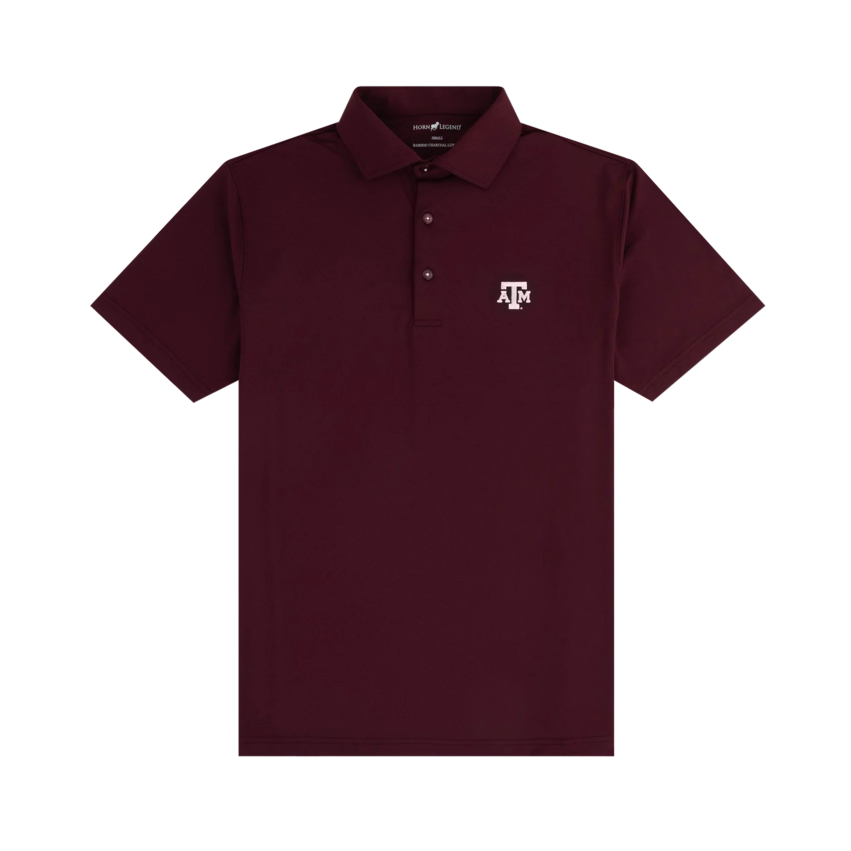 Texas A&M Horn Legend 3 Button Polo - Maroon