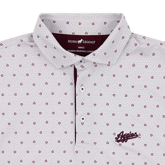 Texas A&M Horn Legend Aggies Baseball Diamond Script Polo - Image 3