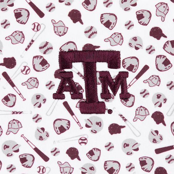 Texas A&M Horn Legend Baseball Print Quarter Zip - Image 3
