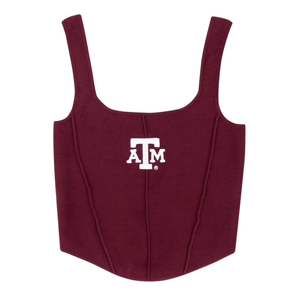 Texas A&M Hype & Vice Knit Corset Tank Top