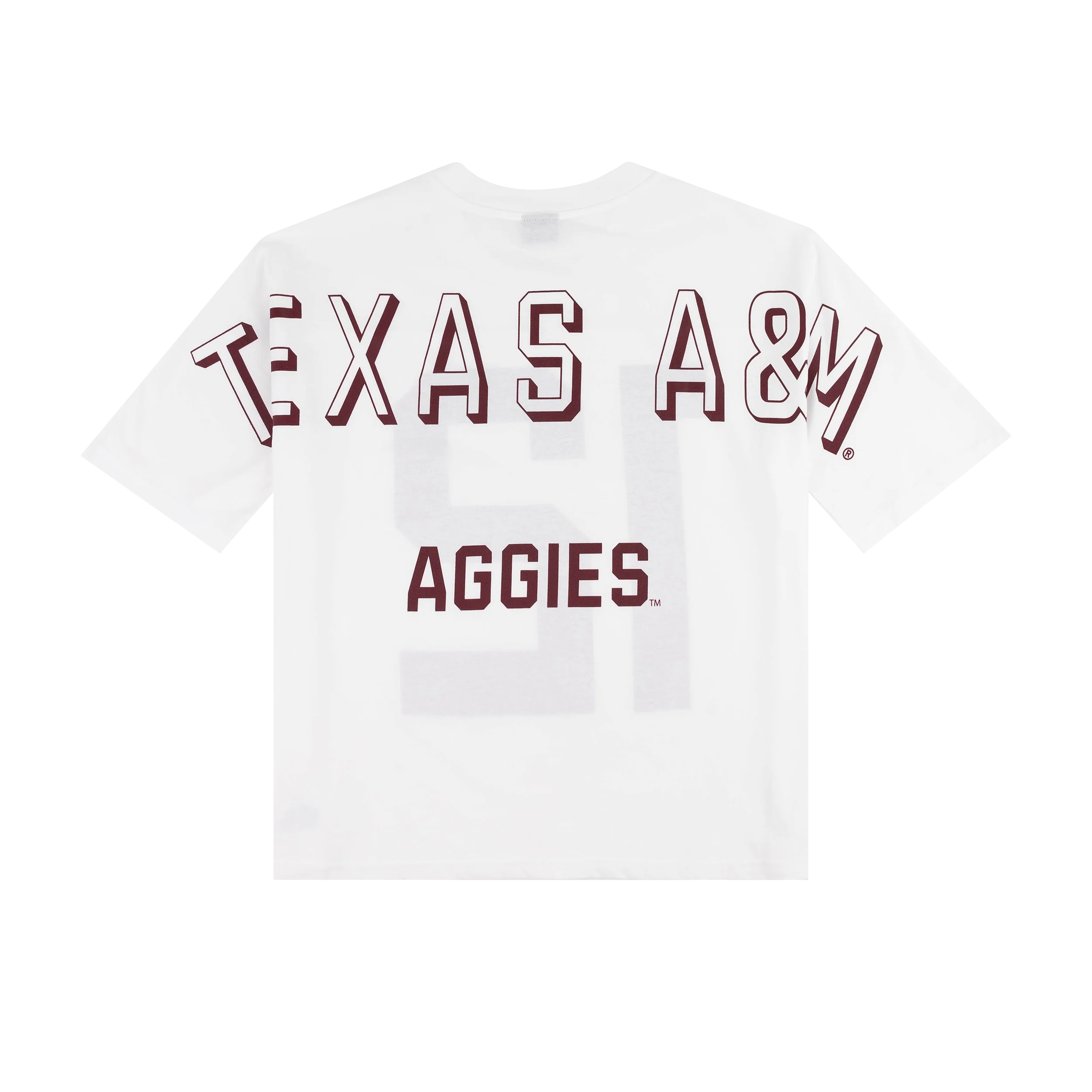 Texas A&M Hype & Vice Oversized Football Tee - Image 2
