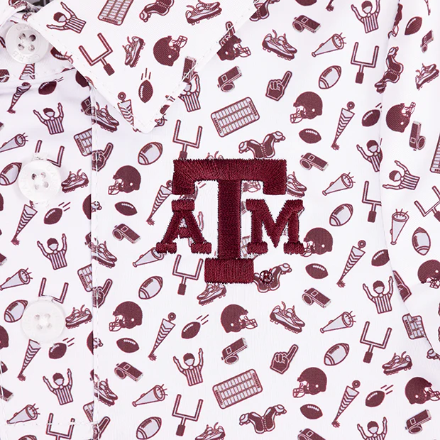 Texas A&M Infant All Over FB Onesie - Image 4