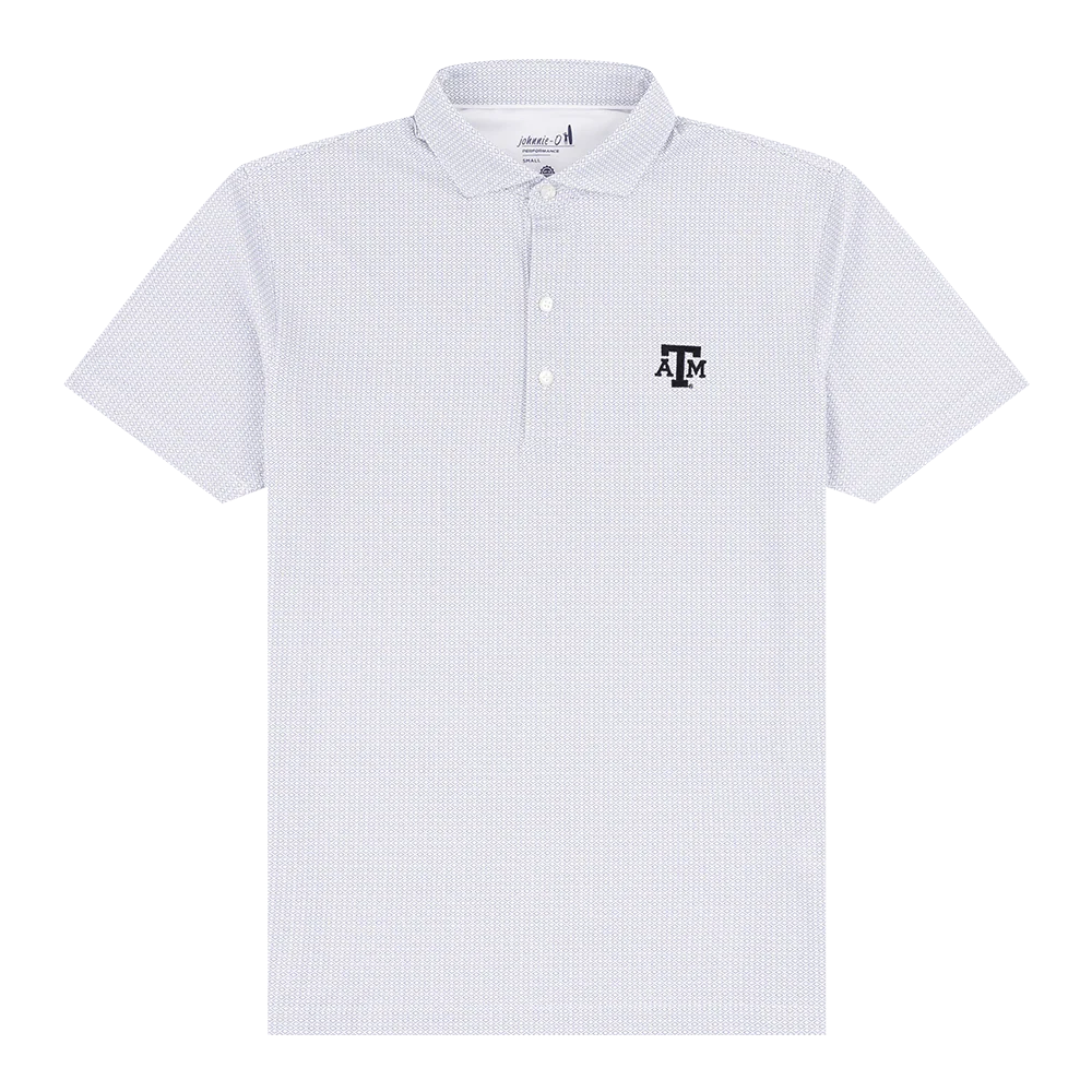 Texas A&M Johnnie-O Black Slade Pattern Polo