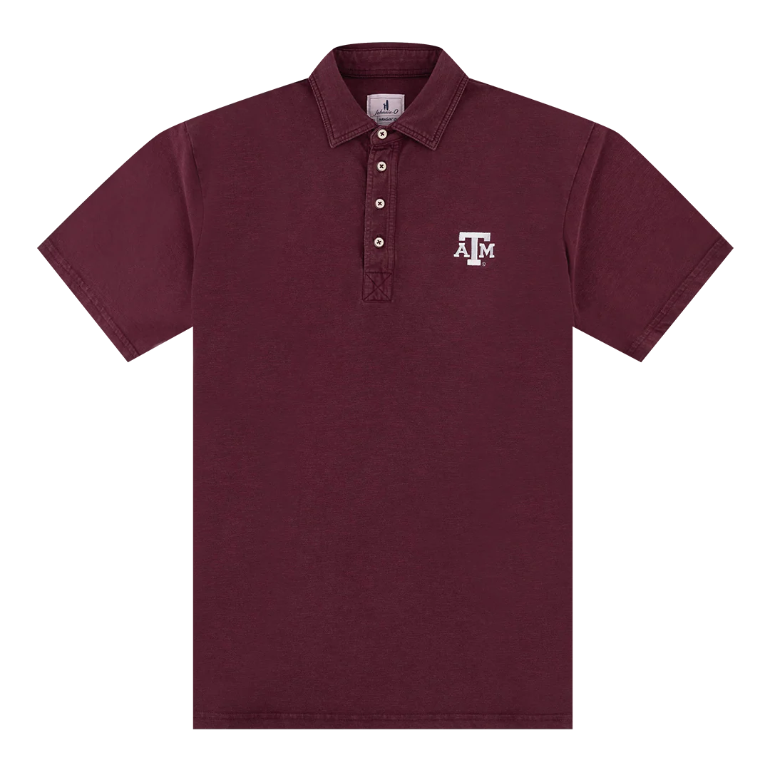 Texas A&M Johnnie-O Cotton Coastal Wash Polo