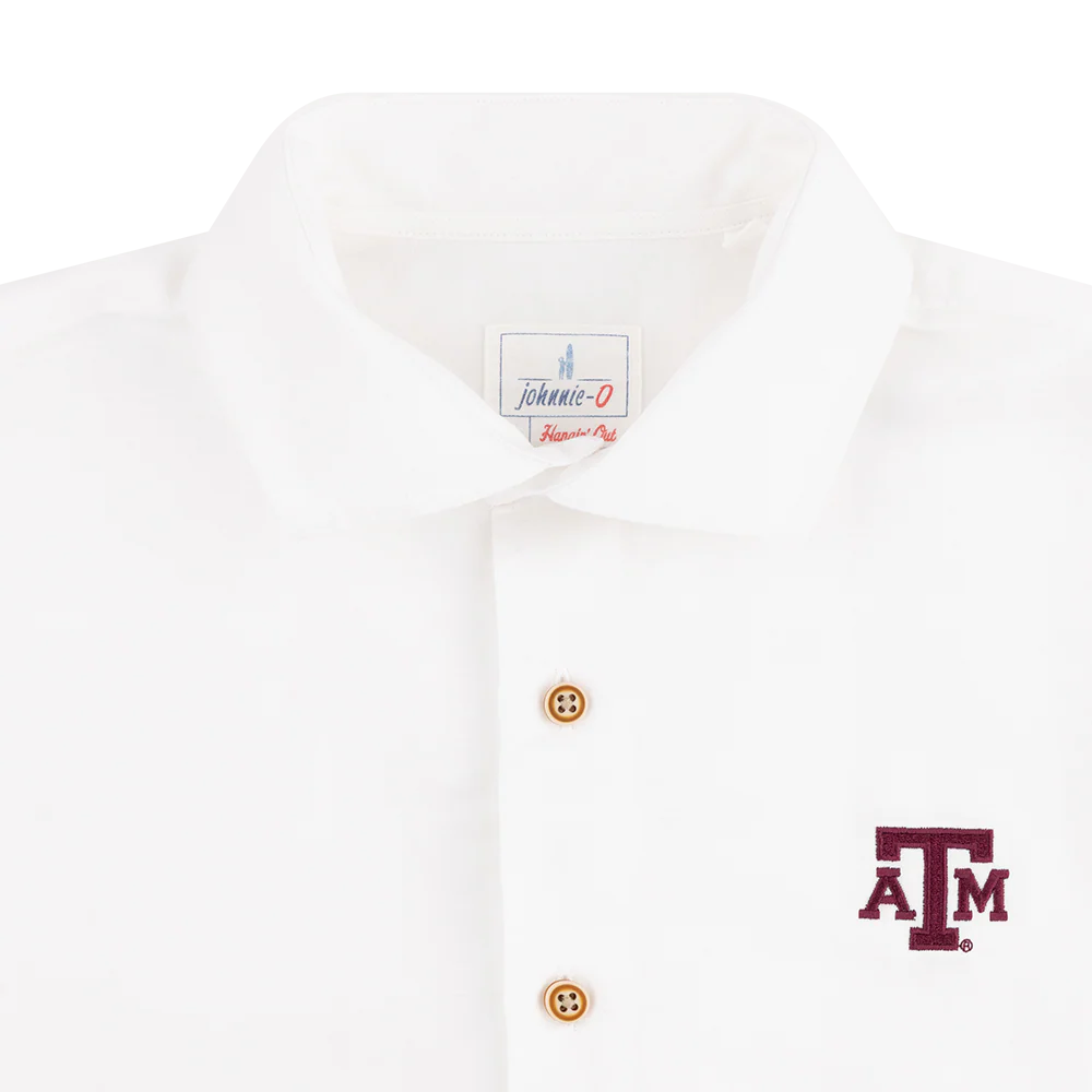 Texas A&M Johnnie-O Gianni Short Sleeve Button Down Shirt - Image 3