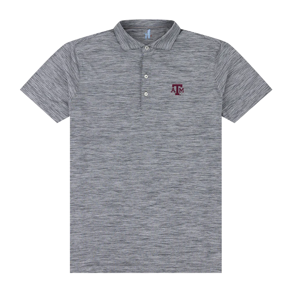 Texas A&M Johnnie-O Heather Gray Huron Polo