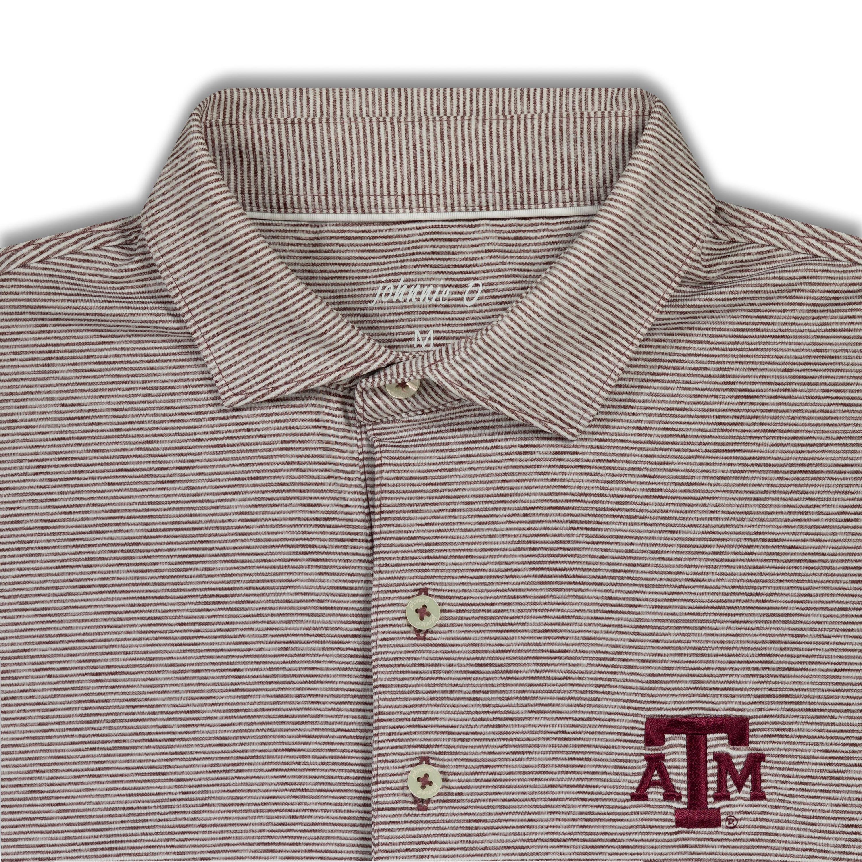 Texas A&M Johnnie-O Maroon Lyndon Performance Polo - Image 3