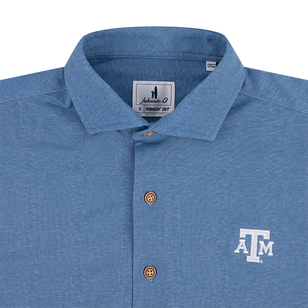 Texas A&M Johnnie-O Short Sleeve Sport Shirt - Blue - Image 3