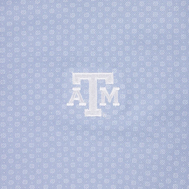 Texas A&M Johnnie-O Short Sleeve Sport Shirt - Light Blue - Image 4