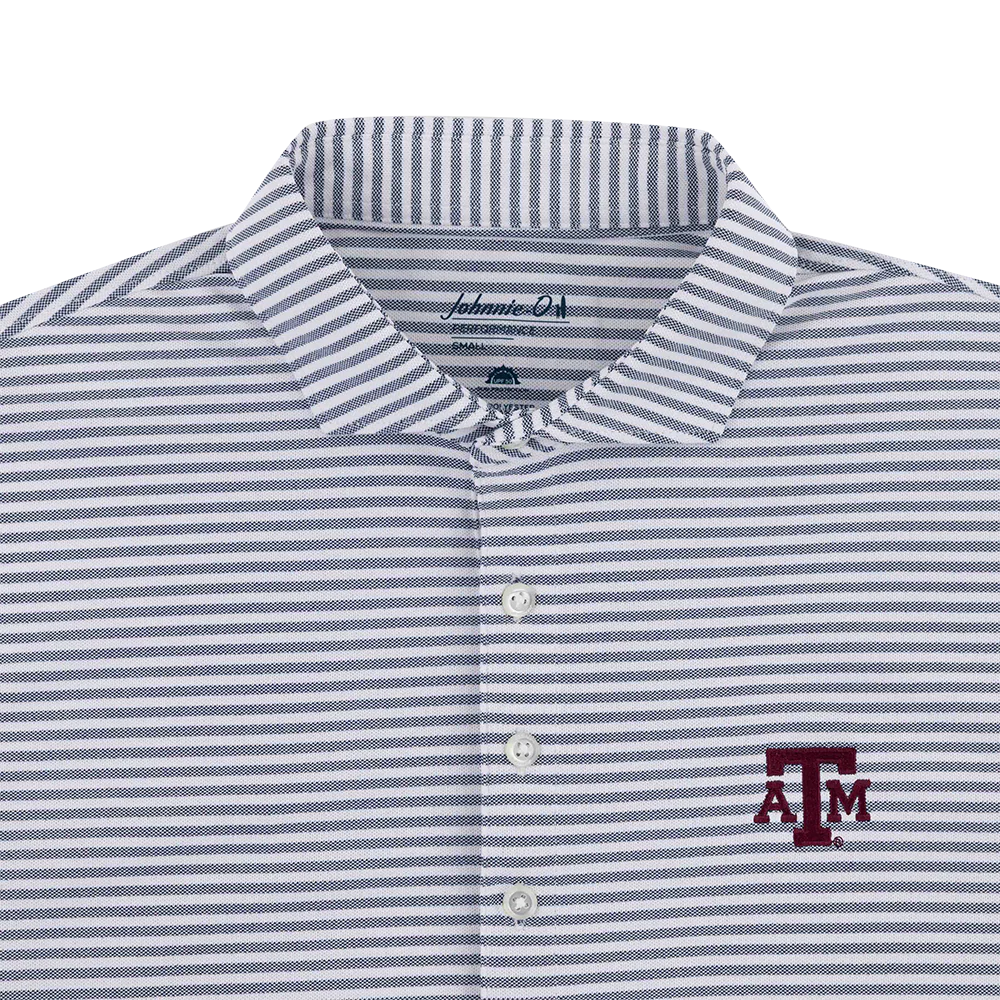 Texas A&M Johnnie-O Stetsons 4 Button Polo - Navy - Image 3