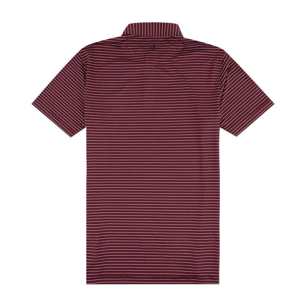 Texas A&M Johnnie-O Striped Performance Polo - Maroon - Image 2