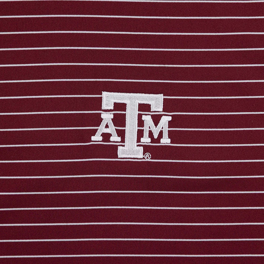 Texas A&M Johnnie-O Striped Performance Polo - Maroon - Image 4