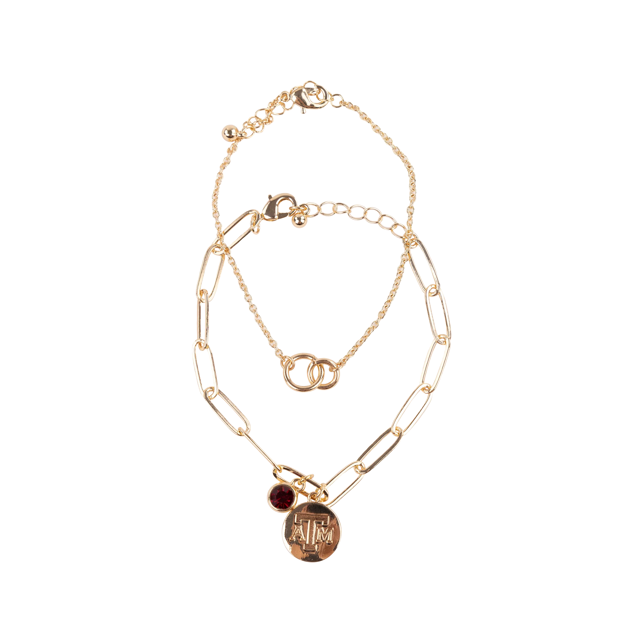 Texas A&M SHELBY & GRACE Layered Chain Bracelets