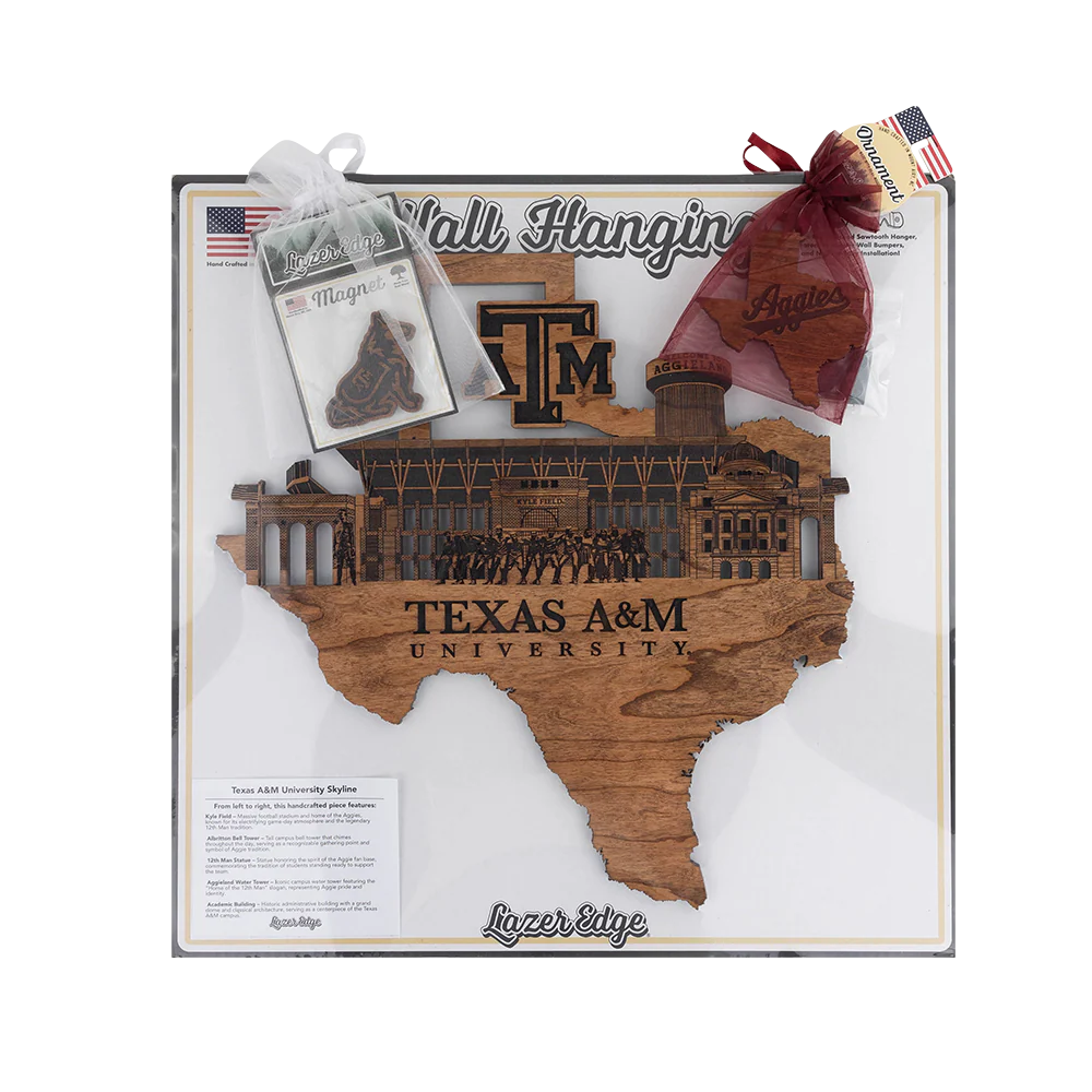 Texas A&M LazerEdge Cut Out Hanging Wood Sign