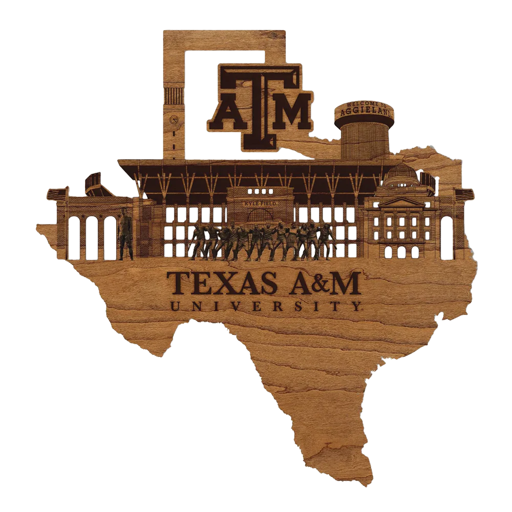 Texas A&M LazerEdge Cut Out Hanging Wood Sign - Image 2