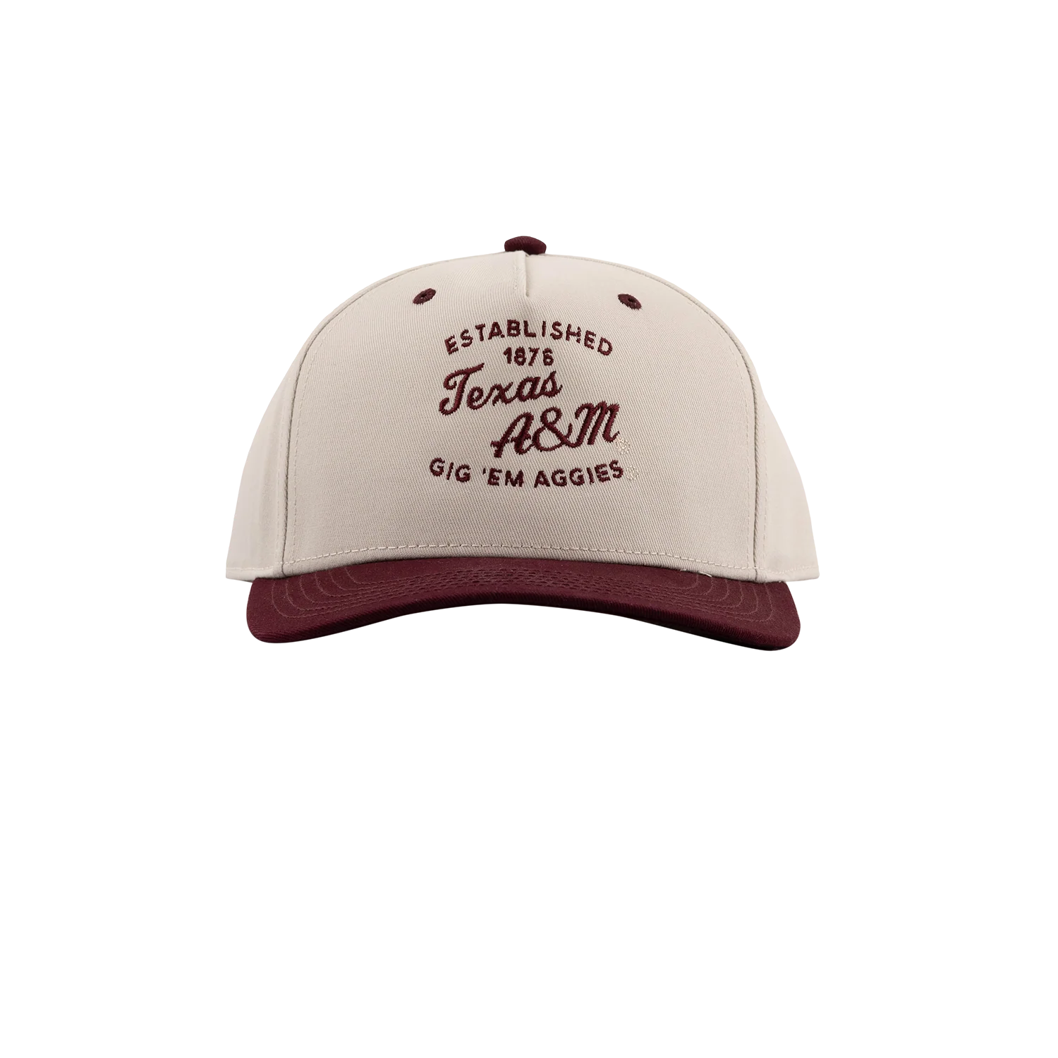 Texas A&M League Collegiate 6 Panel Snapback Cap - Beige