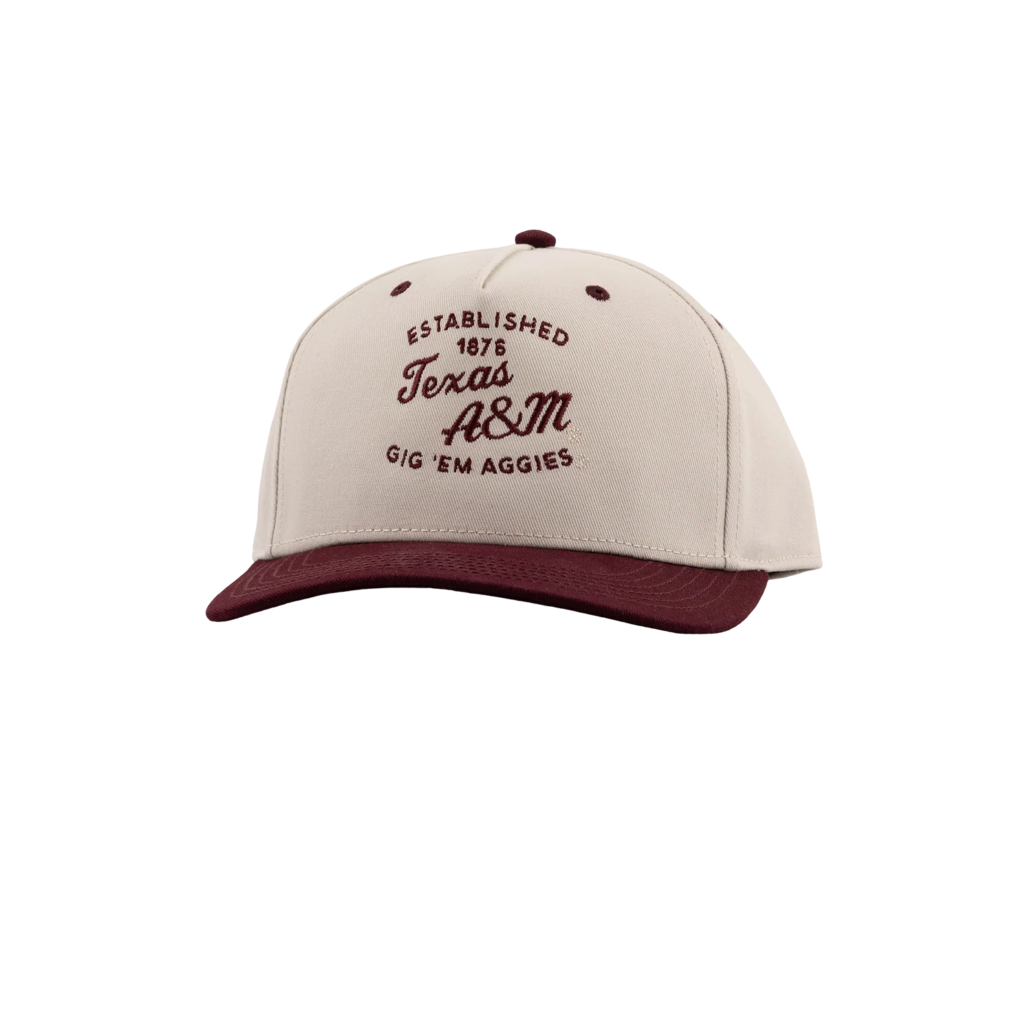 Texas A&M League Collegiate 6 Panel Snapback Cap - Beige - Image 2
