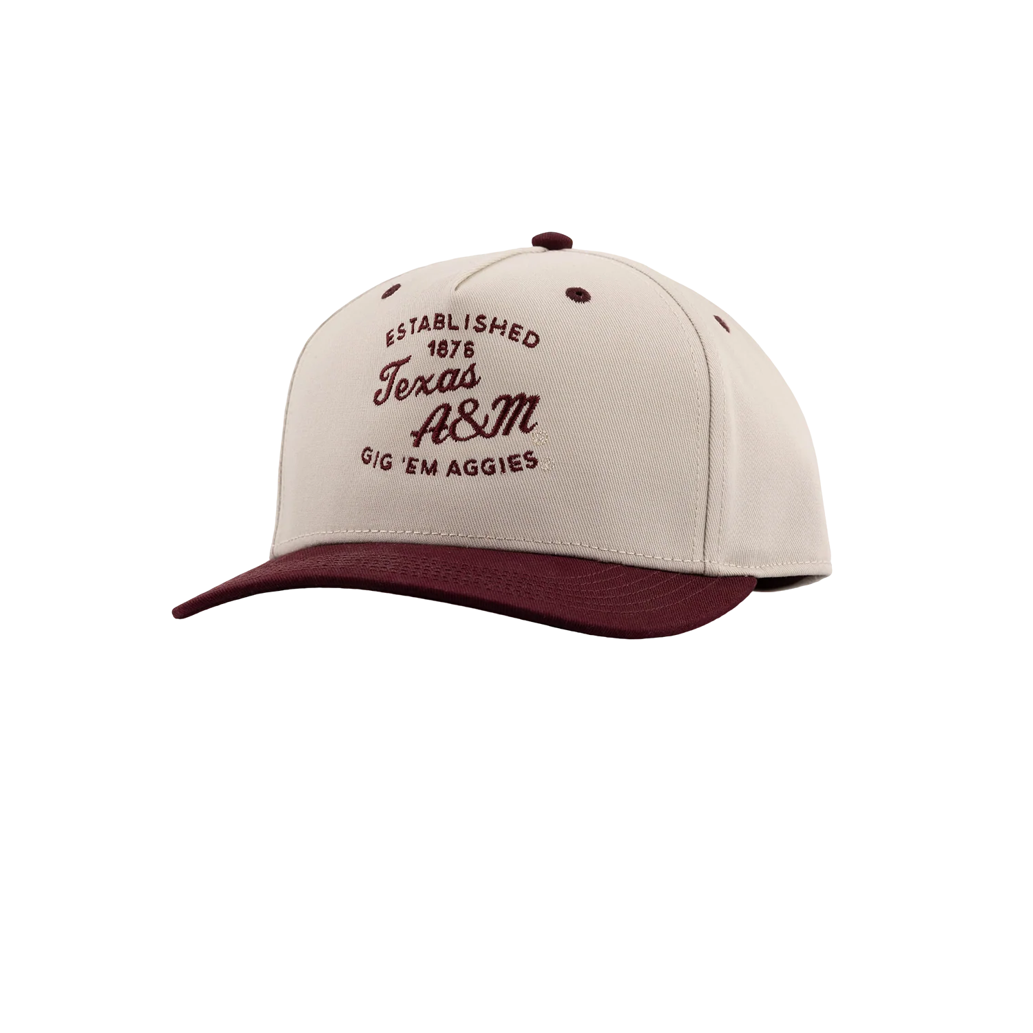 Texas A&M League Collegiate 6 Panel Snapback Cap - Beige - Image 3